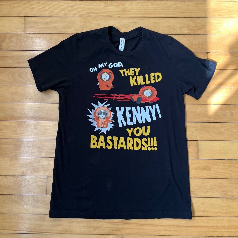 South Park They Killed Kenny Graphic T-Shirt Black Bella Canvas Mens Small S